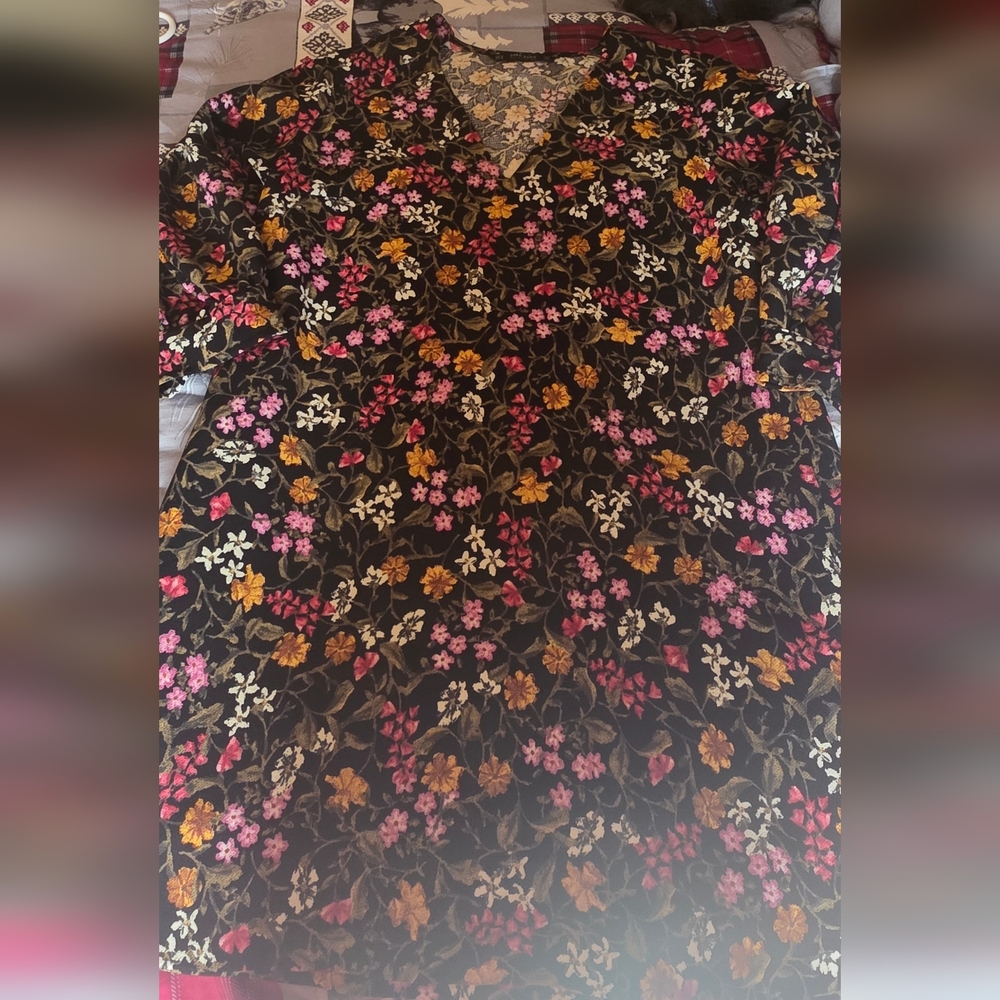 Zara Basic Plaid and Floral Dress